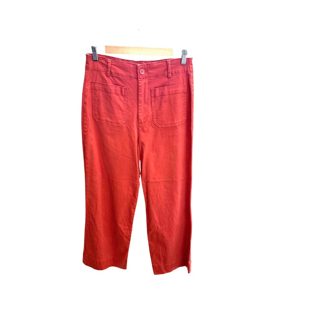 Bagatelle collection cotton blend orange trouser pants women’s size 8 wide leg